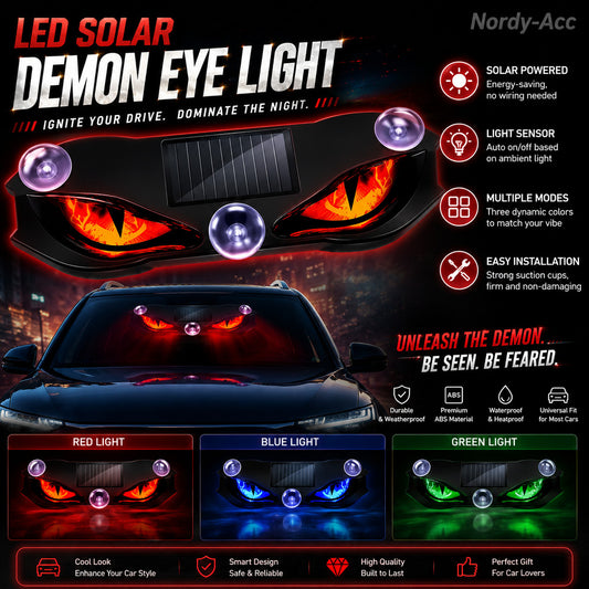 Solar Devil Eyes LED Car Window Light